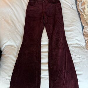 Good American Wine Corduroy Flared Pants